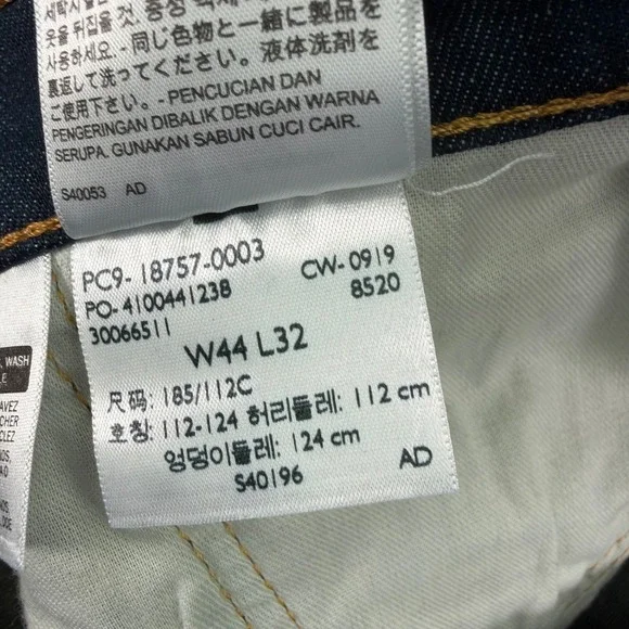 Levis Jeans Men 44x32 (Fit 44x30) Blue 541 Athletic Taper Stretch Big Tall Denim - Picture 3 of 16